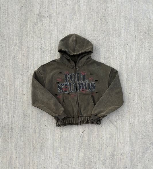 Foul Studios Zip Up (Green)